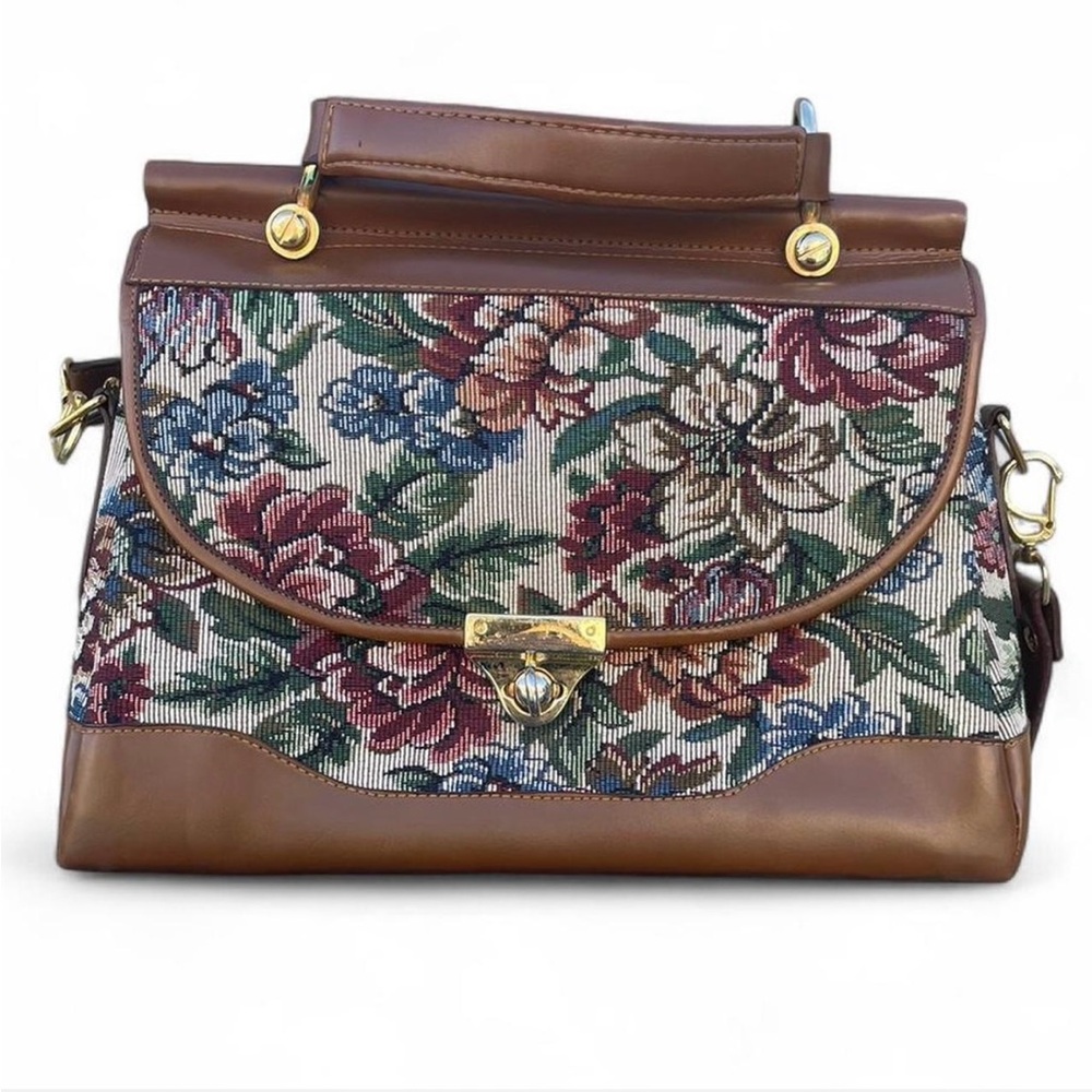 Vintage Floral Tapestry Satchel From Elizabeth